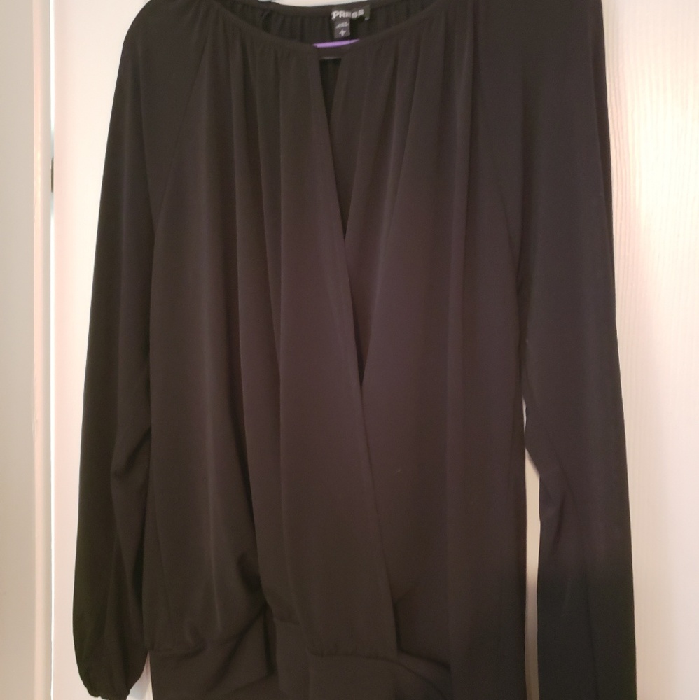 EXPRESS Long Sleeve Faux Wrap Top NWT